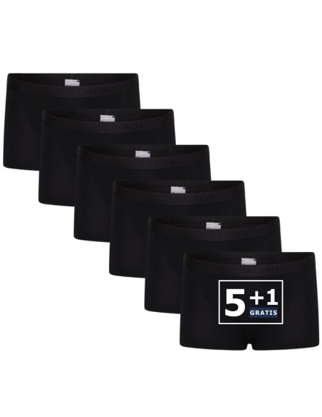 Beeren Meisjes boxershort Young 6Pack Zwart