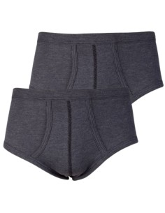 Beeren Heren slip met gulp 2Pack Antraciet Zwart