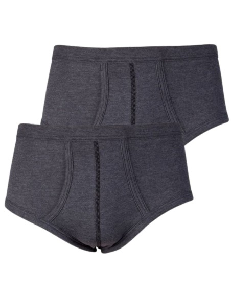 Beeren Heren slip met gulp 2Pack Antraciet Zwart