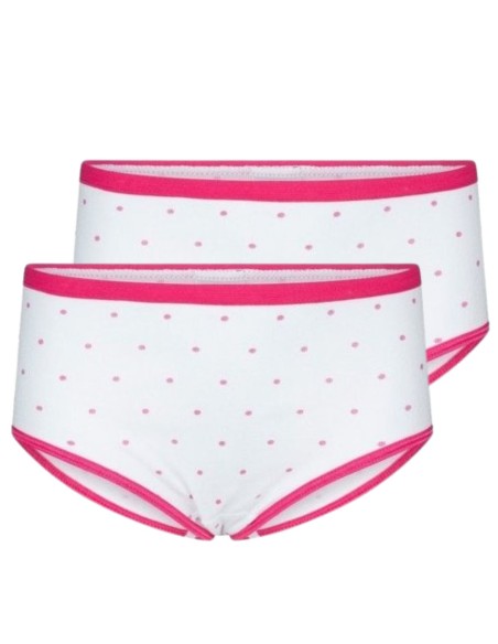 Beeren Meisjes slip Stip 2Pack Wit