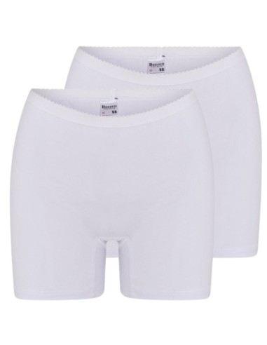 Beeren Dames boxershort Softly met lange pijp 2Pack Wit