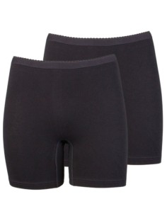 Beeren Dames boxershort Softly met lange pijp 2Pack Zwart