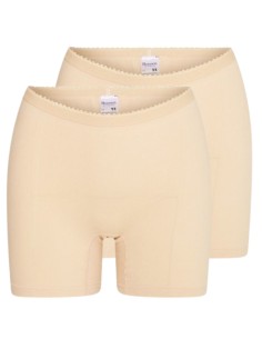Beeren Dames boxershort Softly met lange pijp 2Pack Beige