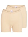 Beeren Dames boxershort Softly met lange pijp 2Pack Beige