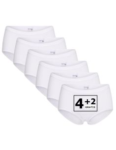 Beeren Dames slip Midi Comfort Feeling 6Pack Wit