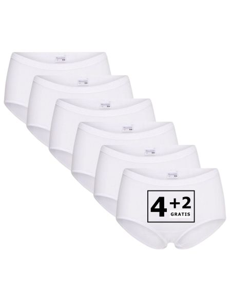 Beeren Dames slip Midi Comfort Feeling 6Pack Wit