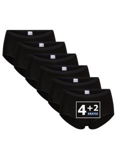 Beeren Dames slip Midi Comfort Feeling 6Pack Zwart