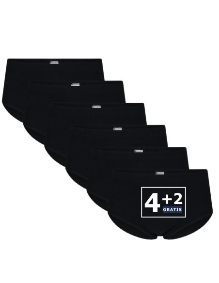 Beeren Dames slip Belinda 6Pack Zwart