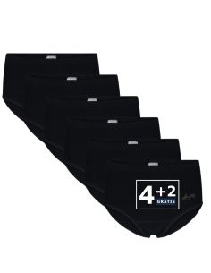 Beeren Dames tailleslip Julia 6Pack Zwart