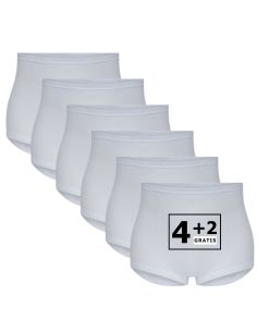 Beeren Dames tailleslip Startex 6Pack Wit