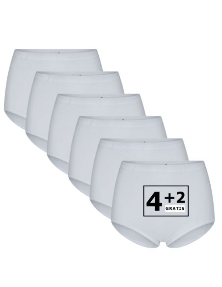 Beeren Dames tailleslip (Maxi) Briljant 6Pack Wit