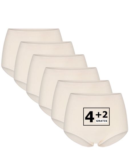Beeren Dames tailleslip (Maxi) Briljant 6Pack Beige
