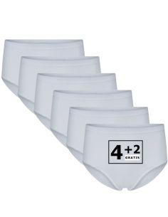 Beeren Dames heupslip (Midi) Briljant 6Pack Wit
