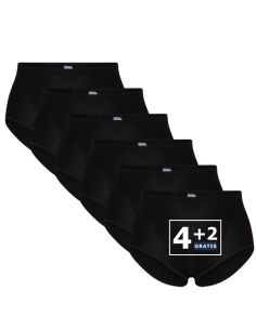 Beeren Dames heupslip (Midi) Briljant 6Pack Zwart
