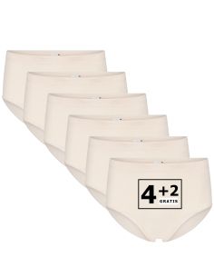 Beeren Dames heupslip (Midi) Briljant 6Pack Beige