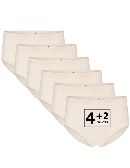 Beeren Dames heupslip (Midi) Briljant 6Pack Beige