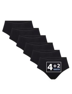 Beeren Dames Maxi String Elegance 6Pack Zwart