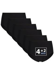 Beeren Dames Elegance Maxi Slip 6Pack Zwart