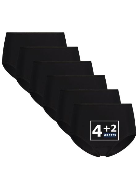 Beeren Dames Elegance Maxi Slip 6Pack Zwart