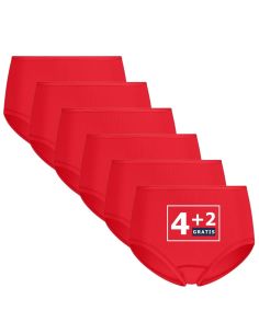 Beeren Dames Elegance Maxi Slip 6Pack Rood