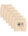 Beeren Dames boxershort Softly met lange pijp 6Pack Beige