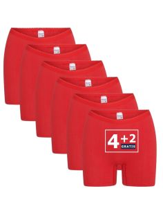 Beeren Dames boxershort Softly met lange pijp 6Pack Rood