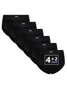 Beeren Meisjes slip Comfort Feeling 6Pack Zwart