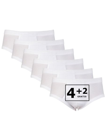 Beeren heren slip met gulp 6Pack Wit