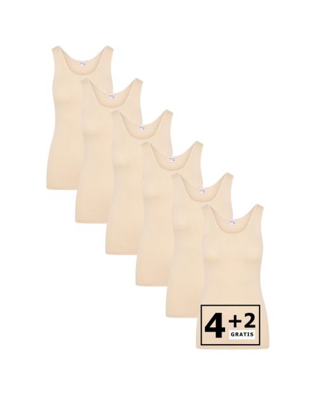 Beeren Dames hemd Comfort Feeling 6Pack Beige