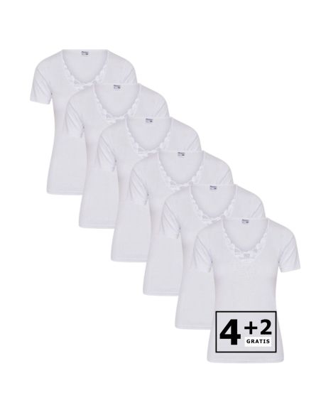 Beeren Dames onderblouse Beatrix K.M. 6Pack Wit
