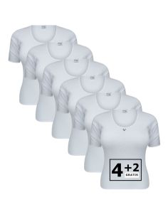 Beeren Dames onderblouse K.M. M3000 6Pack Wit
