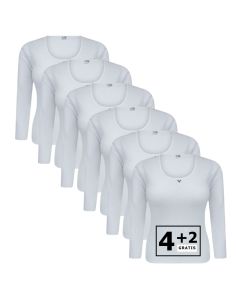 Beeren Dames onderblouse L.M. M3000 6Pack Wit