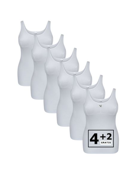 Beeren Dames cuphemd Jacqueline 6Pack Wit