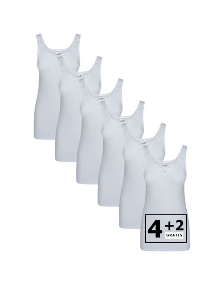 Beeren Dames hemd Brenda 6Pack Wit