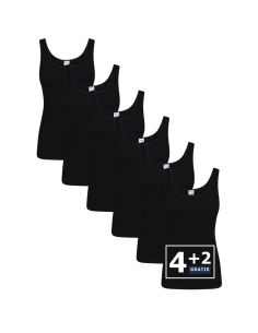 Beeren Dames hemd Madonna 6Pack Zwart