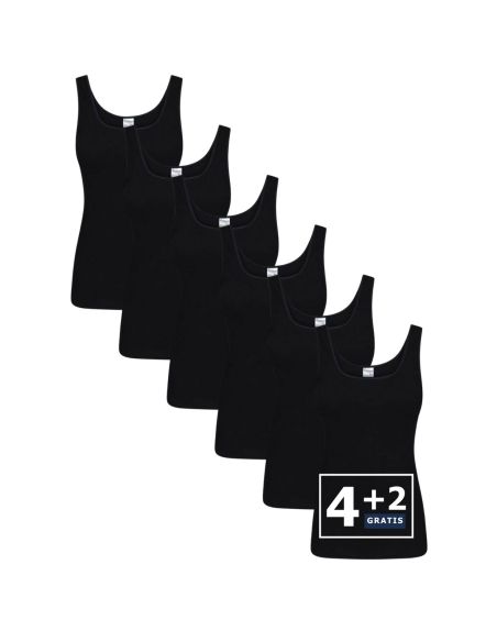 Beeren Dames hemd Madonna 6Pack Zwart