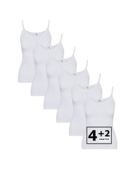 Beeren Dames Top Young 6Pack Wit