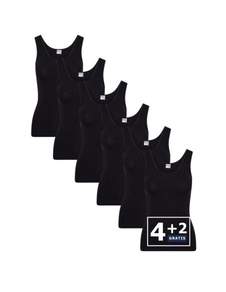 Beeren Dames hemd Young 6Pack Zwart