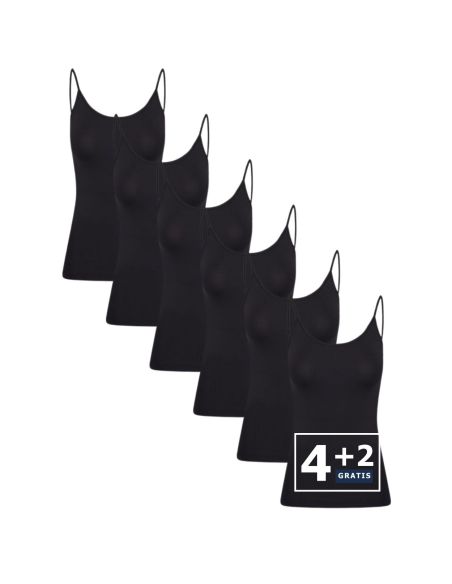 Beeren Dames Top Elegance 6Pack Zwart