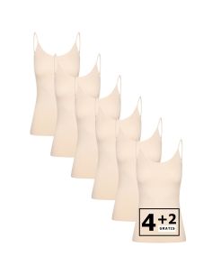 Beeren Dames Top Elegance 6Pack Beige