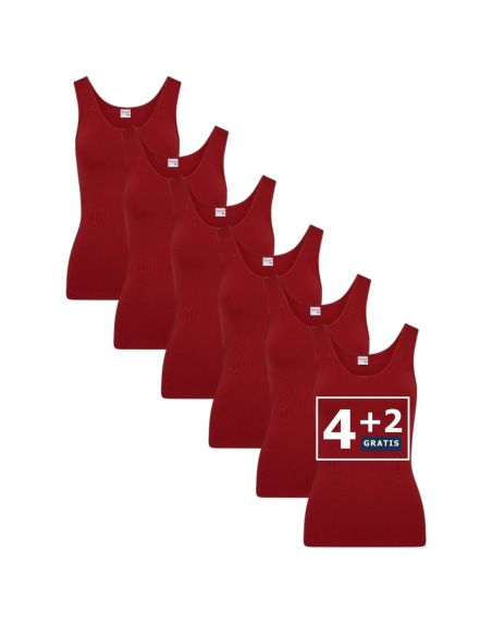 Beeren Dames hemd Elegance 6Pack Donker Rood