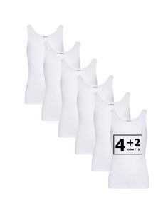 Beeren Meisjes hemd Comfort Feeling 6Pack Wit