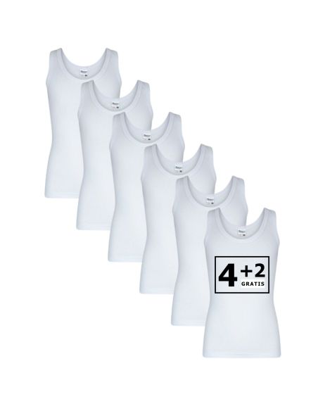 Beeren Meisjes Hemd Patricia 6Pack Wit