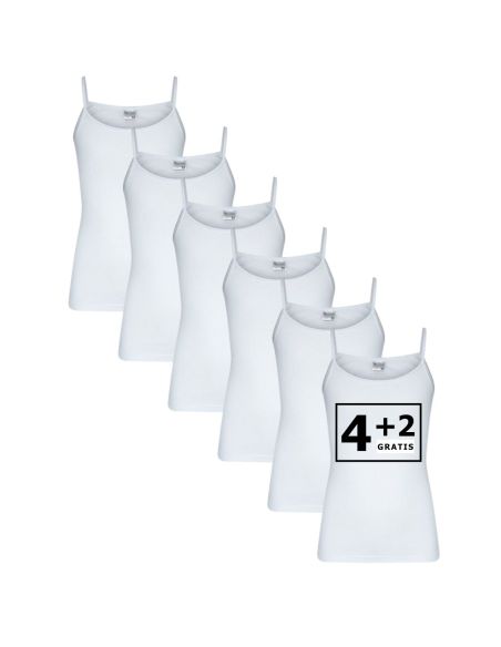 Beeren Meisjes Top Britney 6Pack Wit