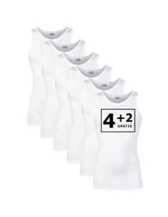 Beeren Heren singlet Comfort Feeling 6Pack Wit