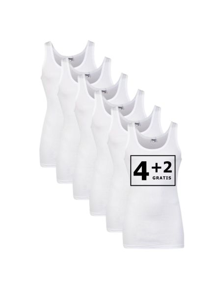 Beeren Heren singlet M3000 6Pack Wit