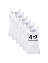 Beeren Heren singlet M3000 6Pack Wit