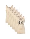 Beeren Heren singlet M3000 6Pack Beige