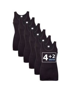 Beeren Heren singlet M3000 6Pack Zwart