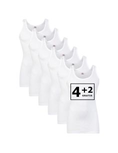Beeren Heren singlet Startex 6Pack Wit